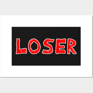 Copy of Loser red  black outline Posters and Art